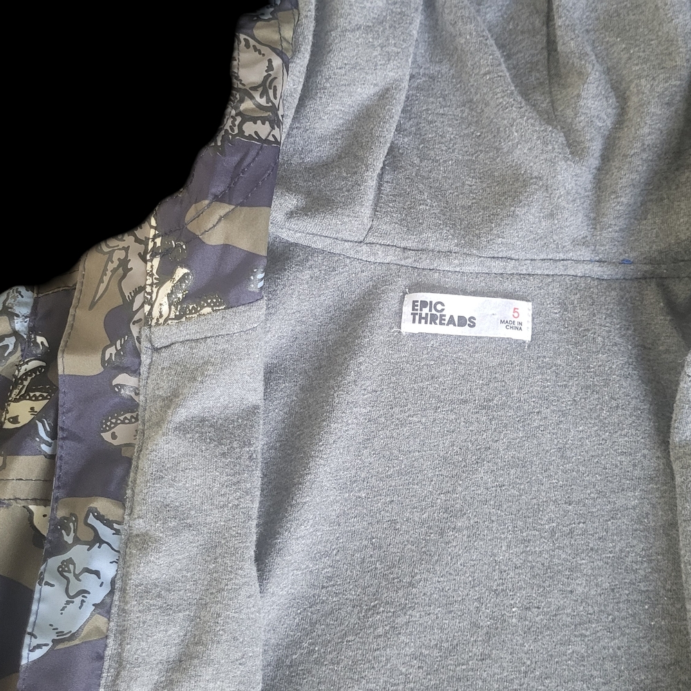 Epic Threads Gray and Blue Patterned Jacket - Picture 3 of 3
